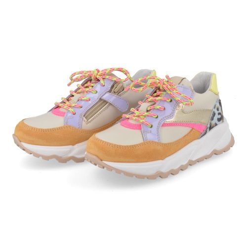 Romagnoli sneakers oranje Meisjes (beige oranje sneaker  - 8638R028) - Junior Steps