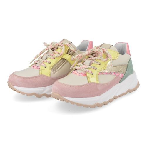 Romagnoli sneakers roze Meisjes (beige roze sneaker  - 8638R128) - Junior Steps