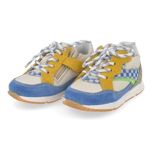 Romagnoli sneakers blauw Jongens (blauw beige sneaker - 8161R128) - Junior Steps