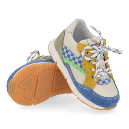Romagnoli sneakers blauw Jongens (blauw beige sneaker - 8161R128) - Junior Steps
