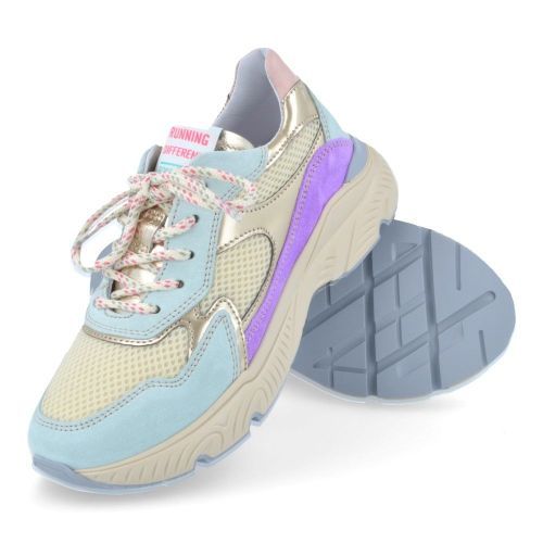 Romagnoli sneakers blauw Meisjes (blauw beige sneaker  - 8943R028) - Junior Steps