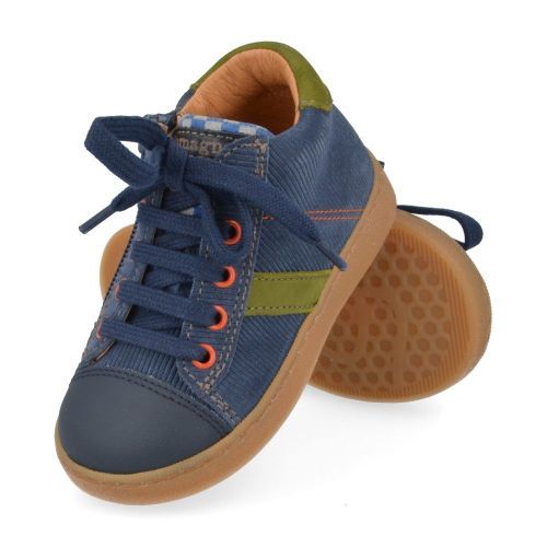 Romagnoli sneakers blauw Jongens (Blauwe kinderschoen met rubberen top - 7185R086) - Junior Steps