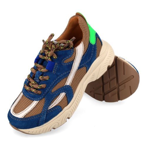 Romagnoli sneakers blauw Jongens (Blauwe sneaker met mesh - 9805R110) - Junior Steps