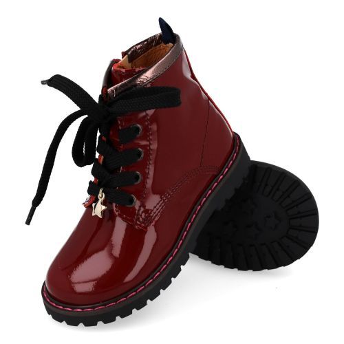 Romagnoli veterboot bordeaux Meisjes (Bordeaux lak boots  - 9095R071) - Junior Steps