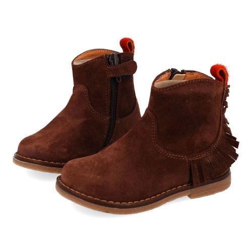 Romagnoli laarzen kort bruin Meisjes (Bruin suéde korte laars - 9093R004) - Junior Steps