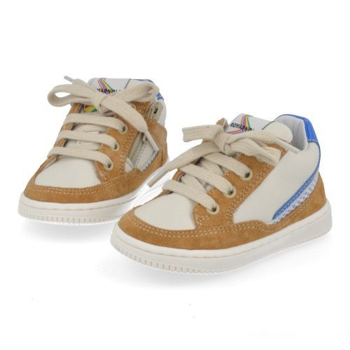 Romagnoli sneakers cognac Jongens (cognac beige sneaker - 8034R228) - Junior Steps