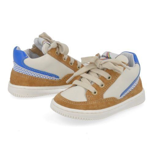 Romagnoli sneakers cognac Jongens (cognac beige sneaker - 8034R228) - Junior Steps