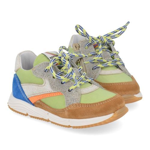 Romagnoli sneakers cognac Jongens (cognac groene sneaker - 8161R123) - Junior Steps