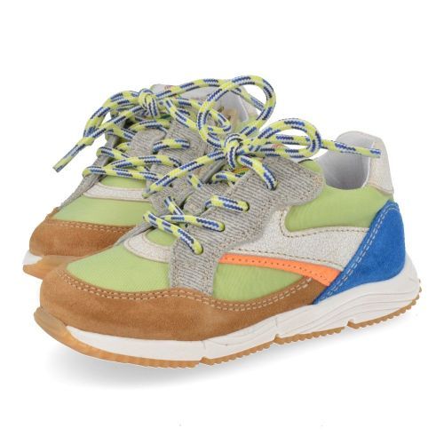 Romagnoli sneakers cognac Jongens (cognac groene sneaker - 8161R123) - Junior Steps