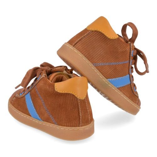 Romagnoli sneakers cognac Jongens ( - cognac sneaker met rubberen top5193R438) - Junior Steps