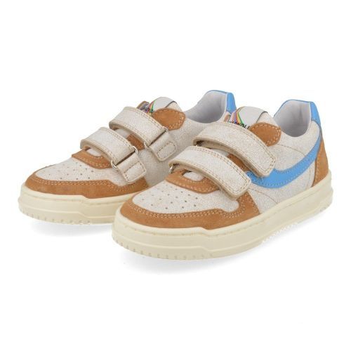 Romagnoli sneakers cognac Jongens (cognac sneaker met velcrosluiting - 8709R126) - Junior Steps