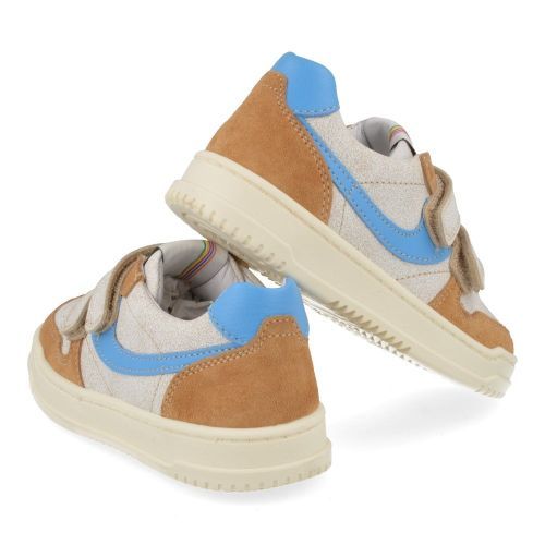 Romagnoli sneakers cognac Jongens (cognac sneaker met velcrosluiting - 8709R126) - Junior Steps