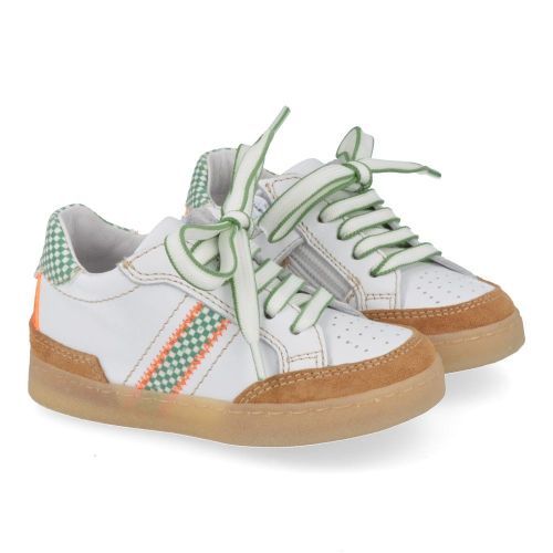 Romagnoli sneakers wit Jongens (cognac witte sneaker - 8202R226) - Junior Steps