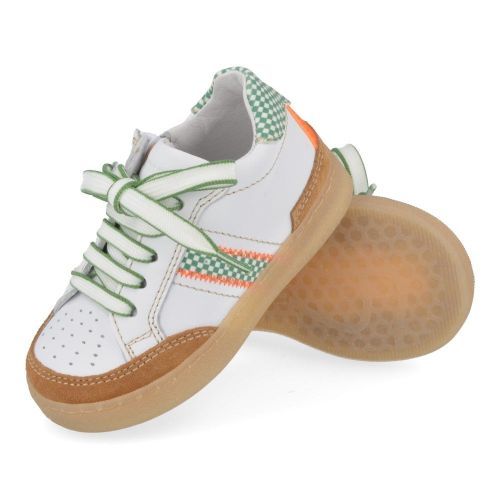 Romagnoli sneakers wit Jongens (cognac witte sneaker - 8202R226) - Junior Steps