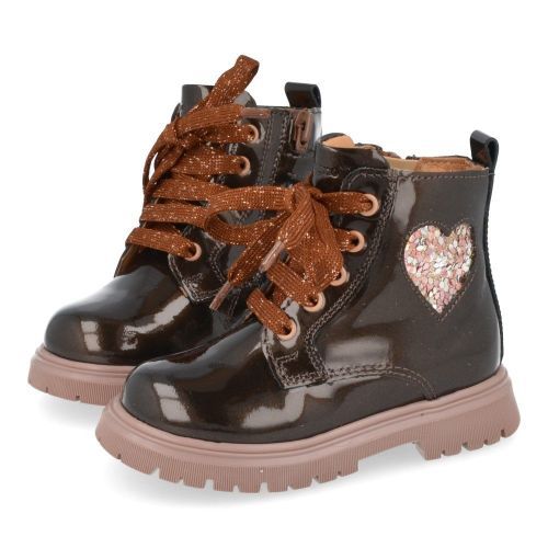 Romagnoli Lace boot Brown Girls (7161R004) - Junior Steps
