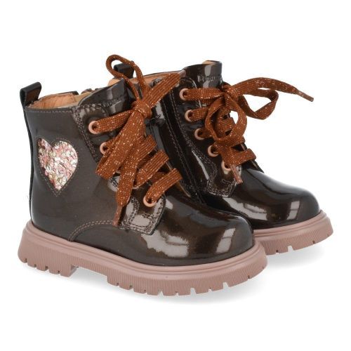 Romagnoli Lace boot Brown Girls (7161R004) - Junior Steps