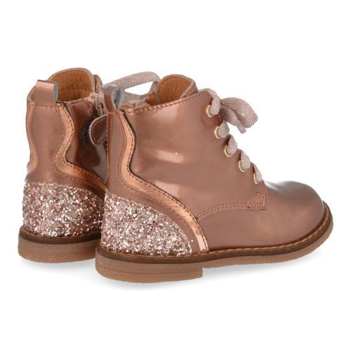 Romagnoli veterboot roze Meisjes (Donkerroze veterbottine met glitter - 7169R016) - Junior Steps