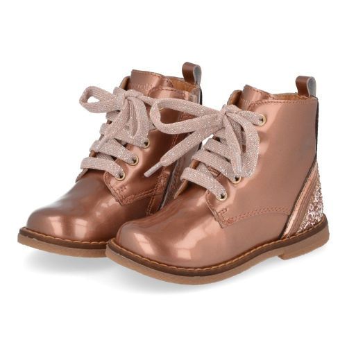 Romagnoli veterboot roze Meisjes (Donkerroze veterbottine met glitter - 7169R016) - Junior Steps
