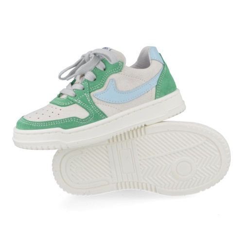 Romagnoli sneakers groen Jongens ( - ecru groene sneaker6503R126) - Junior Steps