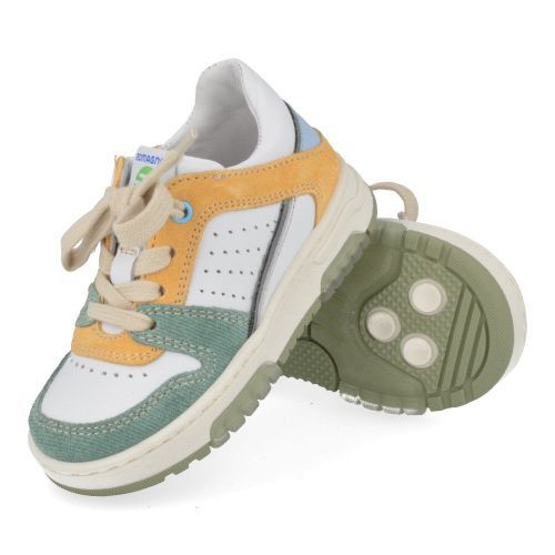 Romagnoli sneakers kaki Jongens ( - ecru kaki sneakertje6196R026) - Junior Steps