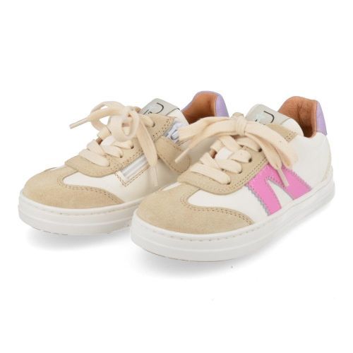 Romagnoli sneakers ecru Meisjes ( - ecru roze sneaker4614R626) - Junior Steps