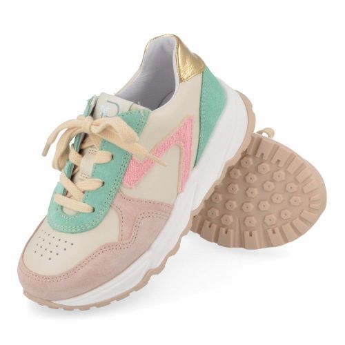 Romagnoli sneakers roze Meisjes ( - ecru roze sneaker 6533R128) - Junior Steps