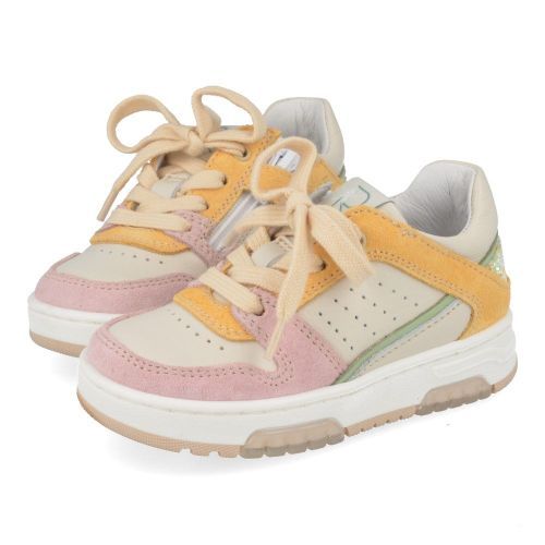 Romagnoli sneakers roze Meisjes ( - ecru roze sneakertje6196R028) - Junior Steps