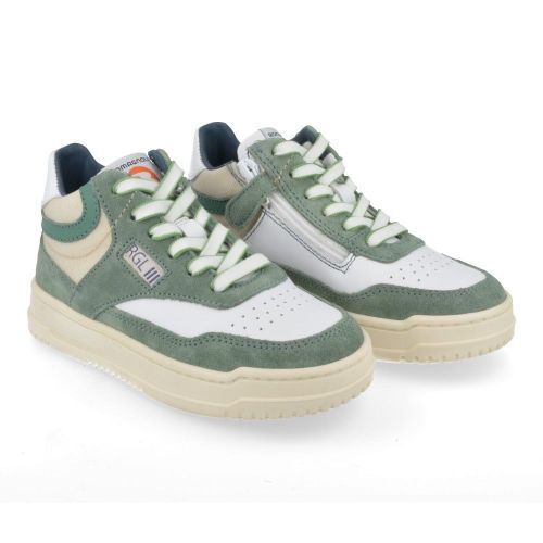 Romagnoli sneakers groen Jongens ( - groen witte sneaker 2881R684) - Junior Steps