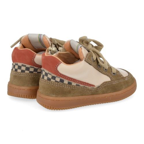 Romagnoli sneakers kaki Jongens (kaki beige eerste stap schoentje - 7050R063) - Junior Steps