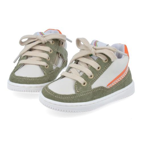 Romagnoli sneakers kaki Jongens (kaki beige sneaker - 8034R328) - Junior Steps