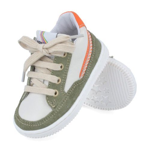 Romagnoli sneakers kaki Jongens (kaki beige sneaker - 8034R328) - Junior Steps
