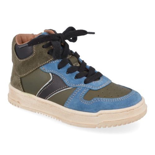 Romagnoli sneakers kaki Jongens ( - kaki blauwe sneaker3696R884) - Junior Steps