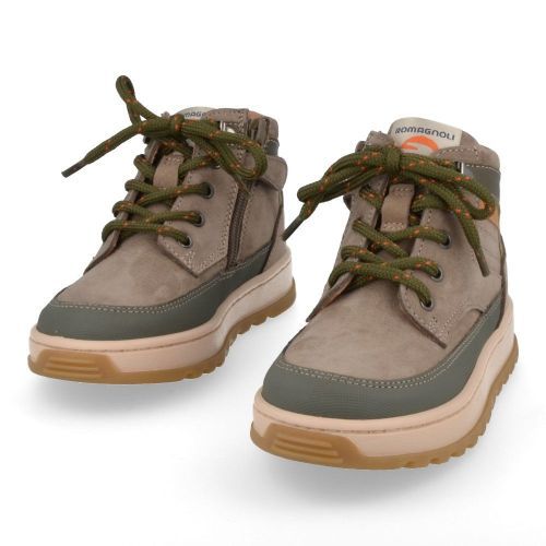 Romagnoli Lace-up boots Khaki Boys (3490R106) - Junior Steps