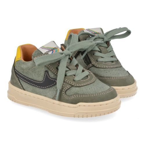 Romagnoli sneakers kaki Jongens (kaki jeans effect sneaker - 7162R084) - Junior Steps