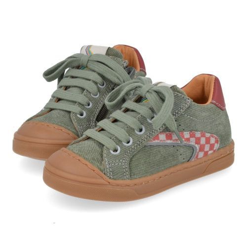 Romagnoli sneakers kaki Jongens (kaki sneaker met rubberen top - 7179R084) - Junior Steps