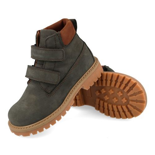 Romagnoli veterboot kaki Jongens (kaki velcro boots - 9077R068) - Junior Steps