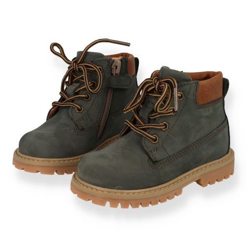 Romagnoli Bottines à lacets Kaki Garçons (9076R068) - Junior Steps
