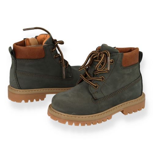 Romagnoli Bottines à lacets Kaki Garçons (9076R068) - Junior Steps