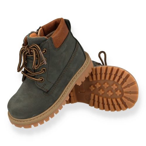 Romagnoli Bottines à lacets Kaki Garçons (9076R068) - Junior Steps