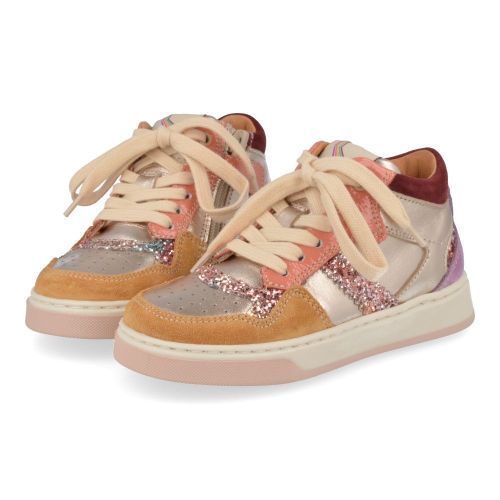 Romagnoli sneakers GOUD Meisjes (kinderschoen in goud metallic met glitte - 7350R024) - Junior Steps