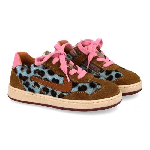 Romagnoli sneakers lichtblauw Meisjes (kinderschoen in lichtblauw cavallino  - 9613R020) - Junior Steps