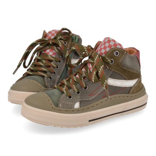 Romagnoli sneakers kaki Jongens (kinderschoen met stevige stootneus - 7368R068) - Junior Steps
