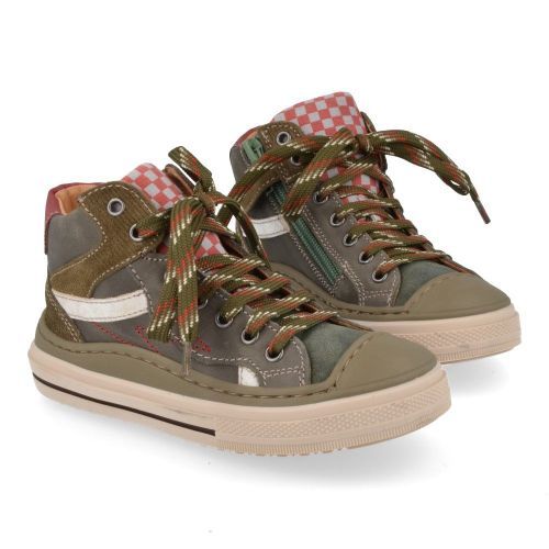 Romagnoli sneakers kaki Jongens (kinderschoen met stevige stootneus - 7368R068) - Junior Steps