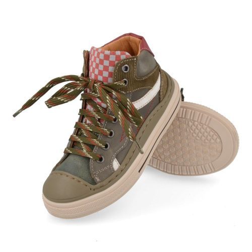 Romagnoli sneakers kaki Jongens (kinderschoen met stevige stootneus - 7368R068) - Junior Steps