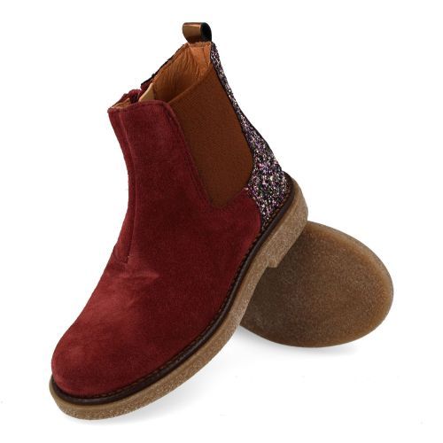 Romagnoli laarzen kort bordeaux Meisjes (Korte laars bordeaux-glitter - 9624R052) - Junior Steps