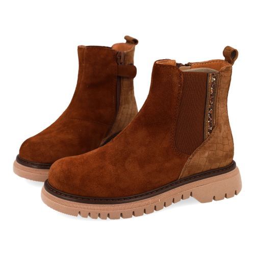 Romagnoli laarzen kort cognac Meisjes (Korte laars cognac suéde - 9581R083) - Junior Steps