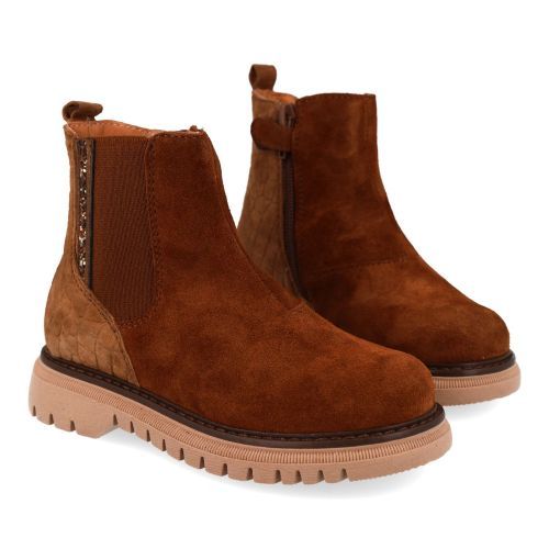Romagnoli laarzen kort cognac Meisjes (Korte laars cognac suéde - 9581R083) - Junior Steps