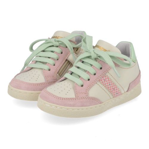 Romagnoli sneakers roze Meisjes (roze ecru sneaker - 8202R128) - Junior Steps