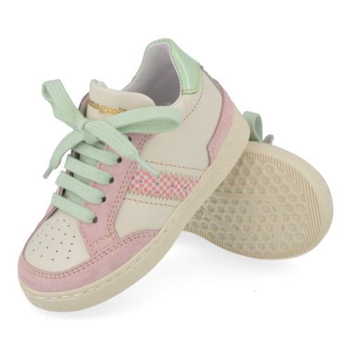 Romagnoli sneakers roze Meisjes (roze ecru sneaker - 8202R128) - Junior Steps