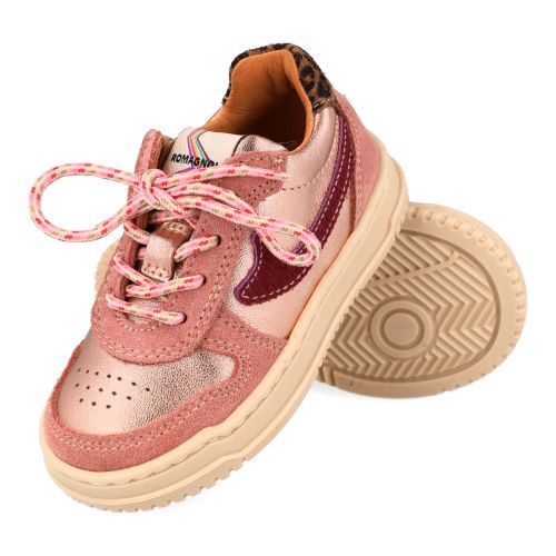 Romagnoli sneakers roze Meisjes (rozé metallic sneaker - 9162R171) - Junior Steps